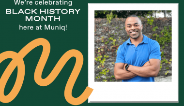 An image of Muniq's founder and Black history month