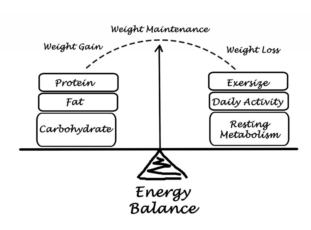 A diagram showing weight maintenance 